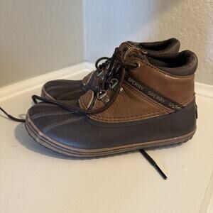 Sperry Bowline Storm Youth 1-‎ Waterproof Brown Ankle Top Lace Up